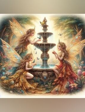 Enchanted Fairy Fountain Custom Fridge Magnet Home Kitchen Decor
